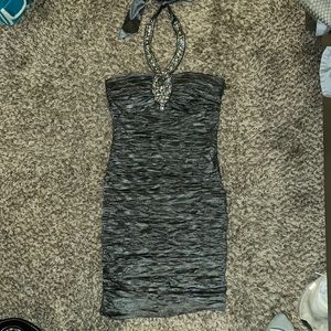 Daisy Halter Top Pencil Cocktail Dress